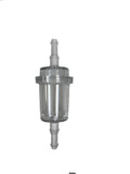 Round nylon fuel filter on hose