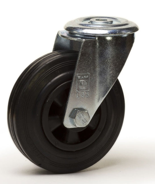 Complete swivel castor wheel (10cm) for trolley